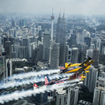 Red Bull Air Race World Championship in front of the Petronas Towers in Kuala Lumpur