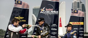 Podium finishers at the ed Bull Air Race World Championship Malaysia